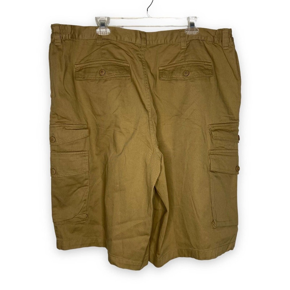 NWOT King Size Mens Size 46 Tall Cargo Shorts Tan Cotton Pockets Big & Tall - Picture 2 of 9